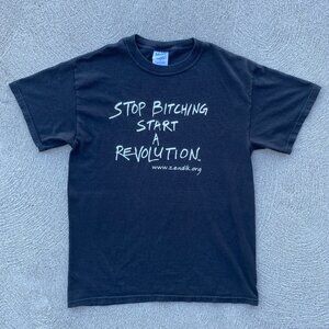 Vintage Y2K 'Stop B!tching Start a Revolution' t-shirt